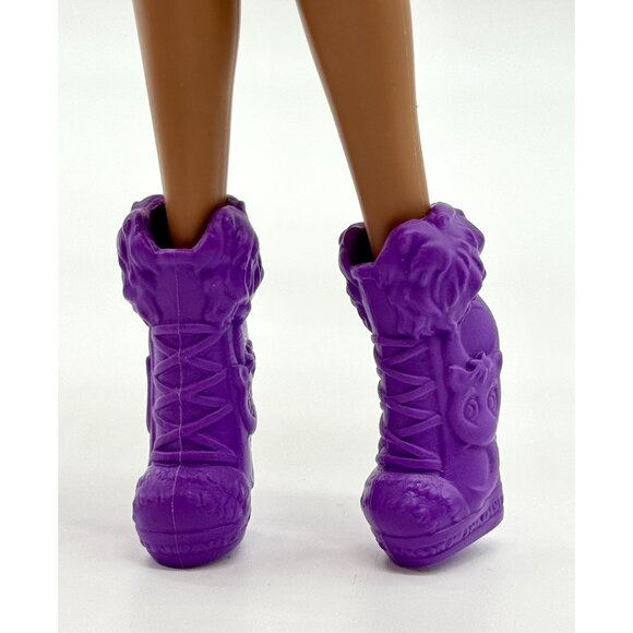 Monster High Doll Clawdeen Moon Wolf Emoji Purple Shoes Boots Heels - Picture 1 of 3